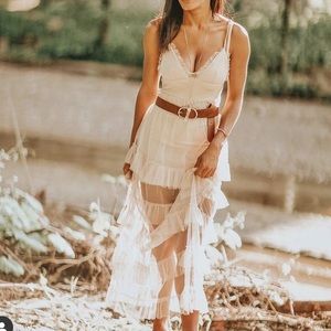 Tiered Tulle Maxi Dress